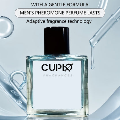 Men's Cologne CUPID 2.0 50ml Spray in Clear Square Glass Bottle with Black Cap and Single 1.69oz Selection