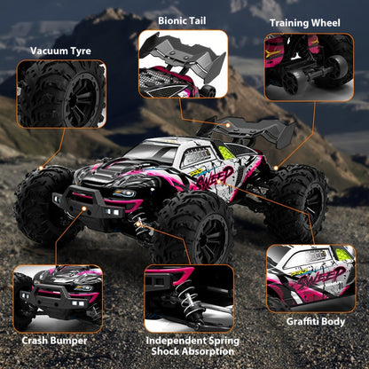 Remote Control Car, 1:16 Scale 4WD Off-Road Truck with 2.4GHz Control, 70KM/H Source Speed and Four Color Options