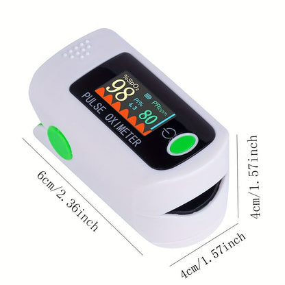 Two-Piece Fingertip Pulse Oximeter Set with Color Display in Black or Blue Checkout Options