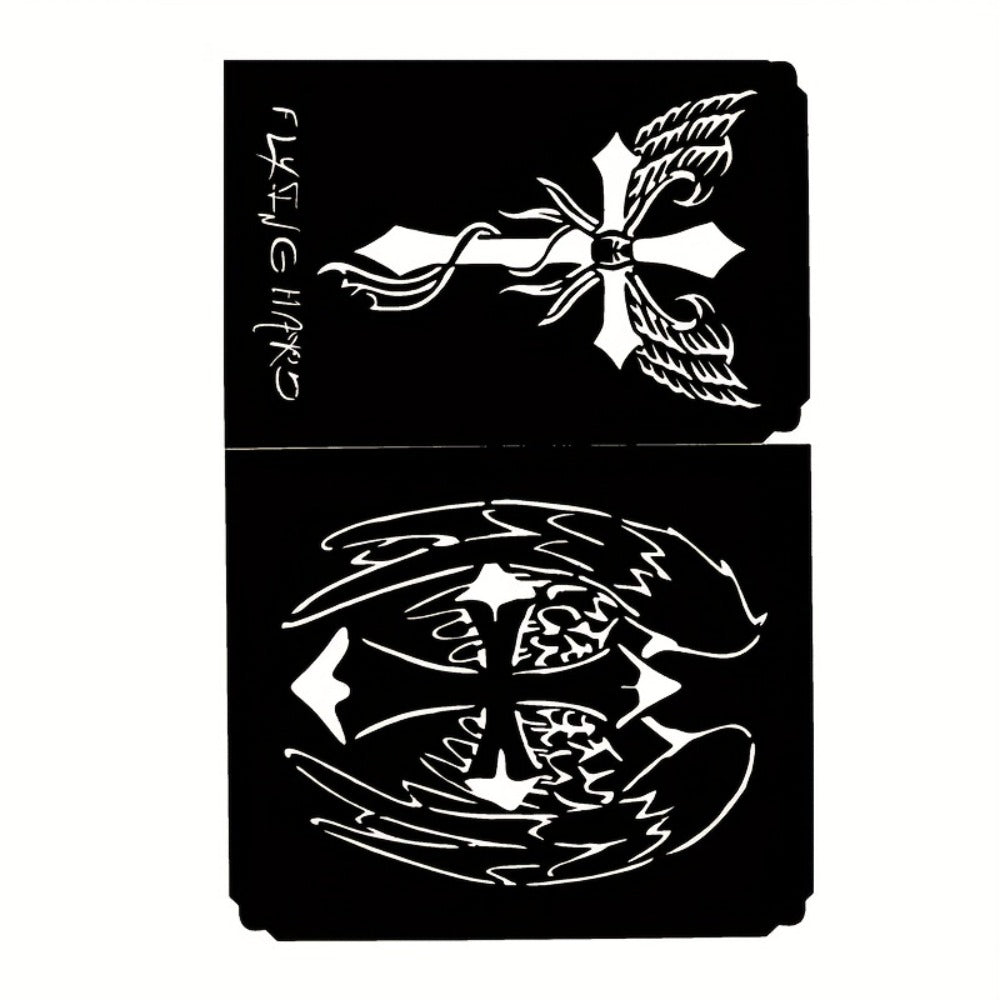 Twenty-Piece A5-Labeled Tattoo Stencil Kit002 with Animal, Symbol and Geometric Pattern Designs