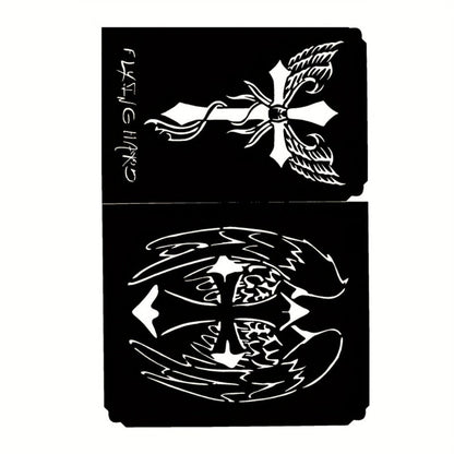 Twenty-Piece A5-Labeled Tattoo Stencil Kit002 with Animal, Symbol and Geometric Pattern Designs