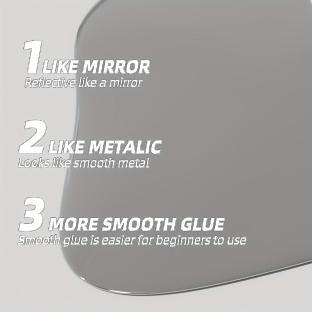 Mirror Metallic Silver Nail Art Gel in XEIJAYI Electroplating-Style Bottle with Cap-Mounted Detail Brush