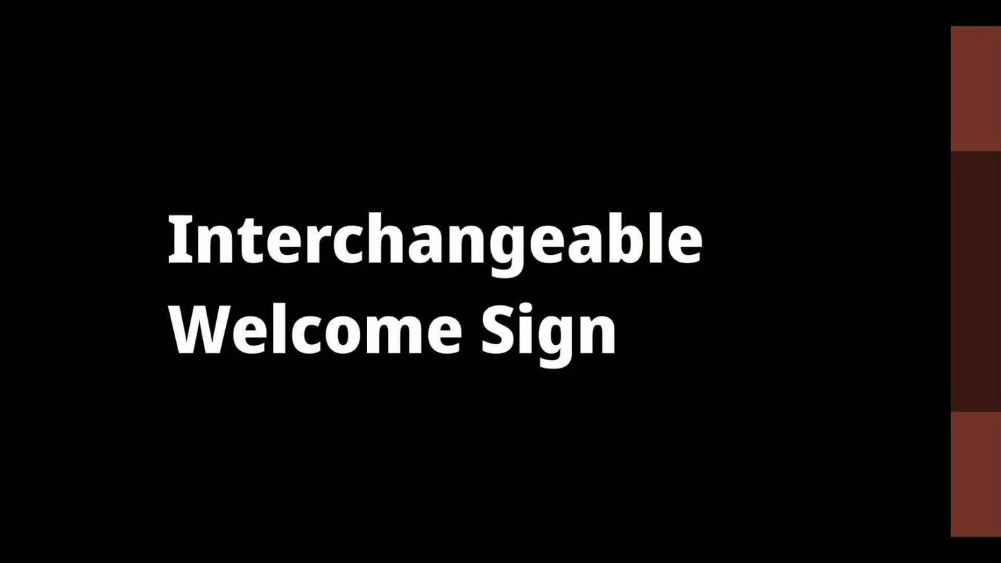 Seasonal Welcome Porch Sign with 12 Interchangeable Icons, 47-Inch Leaner Board in Six Color Options
