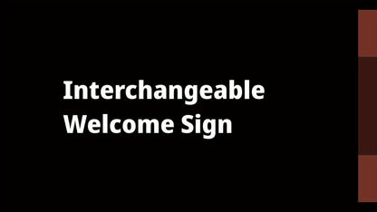 Seasonal Welcome Porch Sign with 12 Interchangeable Icons, 47-Inch Leaner Board in Six Color Options