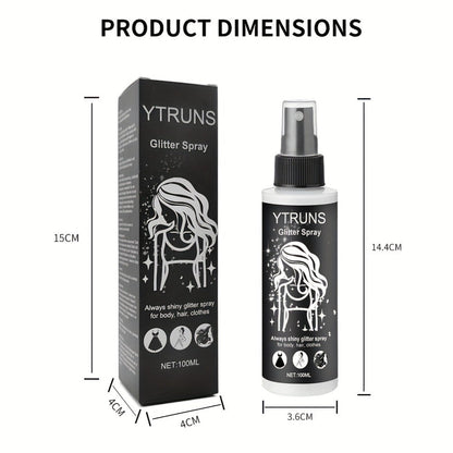 100 ml Star-Shaped Body Shimmer Spray for Hair, Skin and Clothing in Single Checkout Option