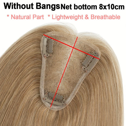 Clip-In Lace Hair Topper with 8 x 10 cm Base in Four Colors and 6-, 8-, 10-, 12- or 14-Inch Lengths