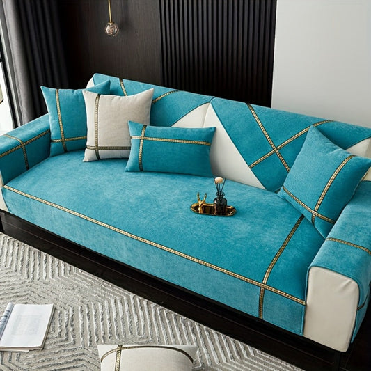 Sofa Cover 350 GSM Chenille Knit Panels for Single Seat, Armrest and 2, 3 or 4-Seater Sofa Sections