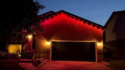 Permanent Outdoor RGB Eave Lights Smart App & Remote Control – Music Sync Timer Color Changing LED Soffit Light for Christmas New Year Halloween Holiday Party Decor – 50FT 100FT 300FT 500FT