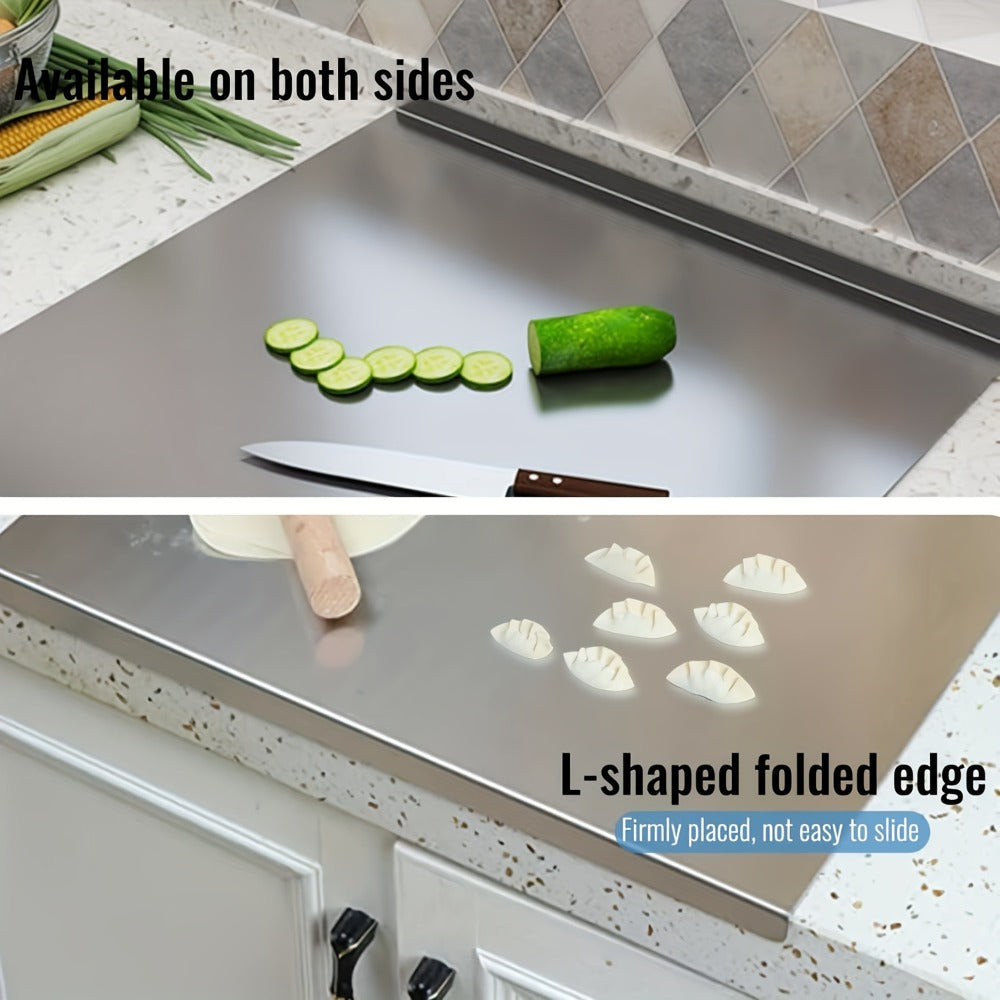 Cutting Board Stainless Steel Prep Surface in Four Sizes from 15.75 x 11.8 to 27.6 x 19.7 Inches