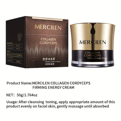Cordyceps Collagen Face Cream for Women Sensitive Skin 50g - Squalane Glycerin Alcohol-Free Moisturizer Firming Hydrating Barrier Repair Anti-Aging Daily Cream
