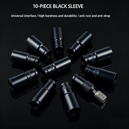 1/2 Inch Deep Impact Socket Set – Chrome Vanadium Steel for Tire Removal, Mechanical Repairs & Car Maintenance | Compatible with Electric & Pneumatic Impact Drills | Green & Black Case