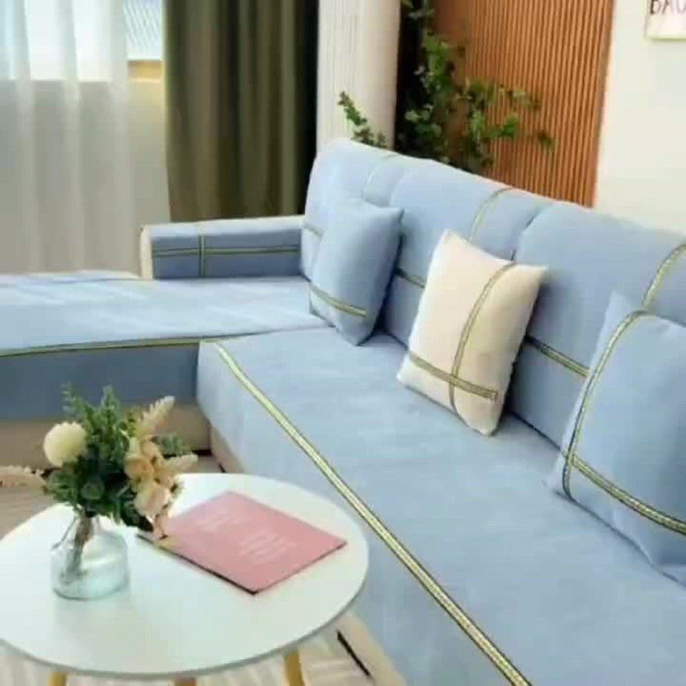 Sofa Cover 350 GSM Chenille Knit Panels for Single Seat, Armrest and 2, 3 or 4-Seater Sofa Sections