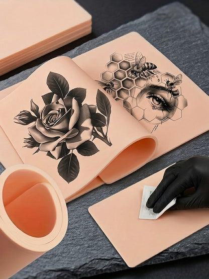 One-Millimetre Tattoo Practice Sheets in Pink or Yellow with Two-, Three- or Four-Piece Options