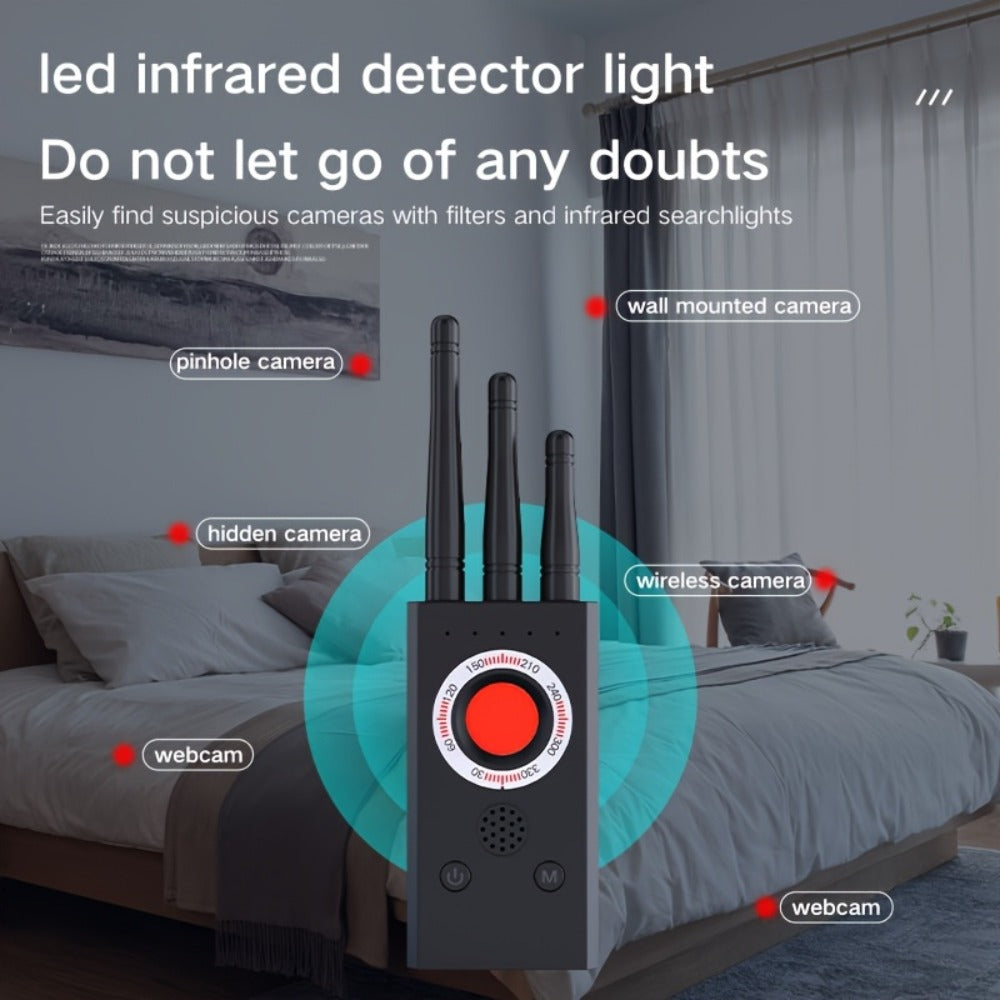 Portable Scanner Rechargeable, Detects Hidden Cameras, Infrared Wireless Cameras & USB Charging Bugs