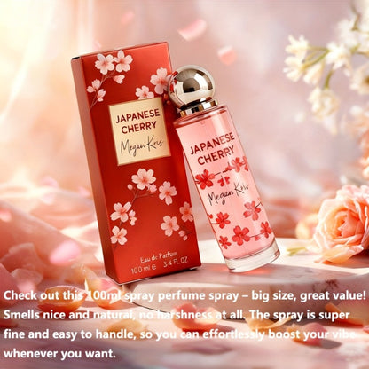 100ml/3.38oz Women's Perfume Spray for Hair & 1Body - Cherry Blossom Eau de Toilette, Long-Lasting Floral Scent with Fragrance, Daily Wear Perfume Suitable for Special Occasions & Gifts