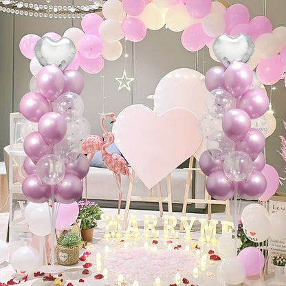 Party Decorations Two 63-Inch Balloon Holder Stands with 19-Cup Layout, Bases, Poles and Connectors