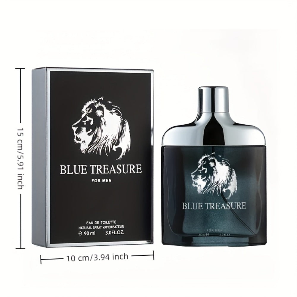 Perfume Unisex 100ml Blue Treasure Spray with Citrus, Spice, Oud, Sandalwood, Cedar, Amber and Musk