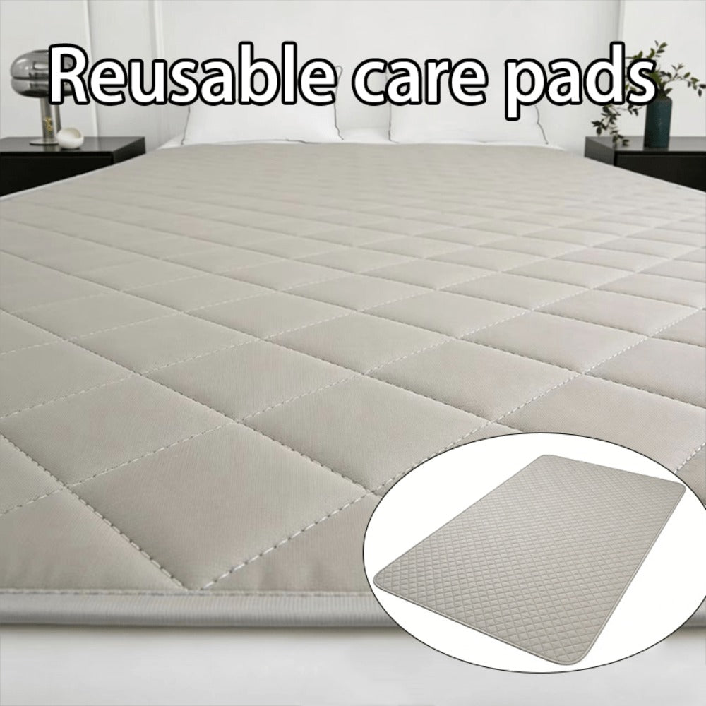 Gray Flat Mattress Protector Pad in Twin, Full, Queen or King Dimension-Labeled Checkout Options