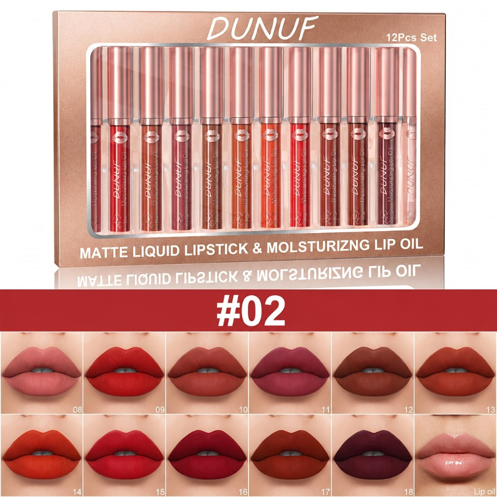 Twelve-Piece Boxed Lip Color Collection in Coordinated Set 02, Set 03 or Set 04 Shade Assortments