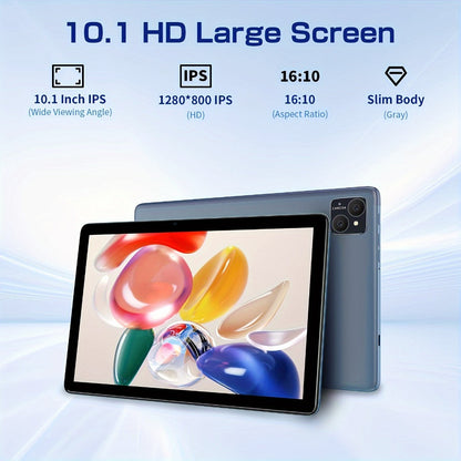 VASOUN 10.1-Inch Android 14 Tablet with 12GB Memory, 128GB Storage, Dual SIM Slots and Protective Case