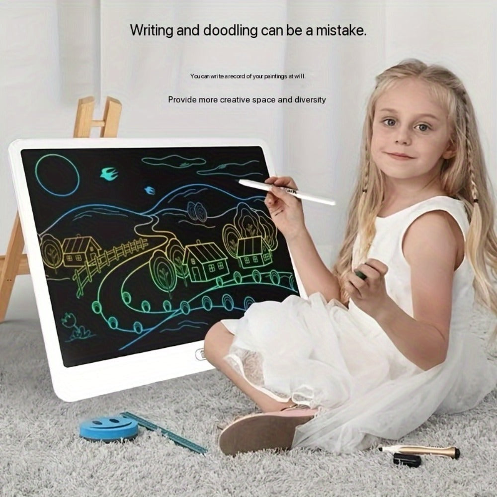 LCD Doodle Board 16 Inch with Stand, Flexible Screen Eye Protection, Portable Educational Drawing Toy for Kids & Adults