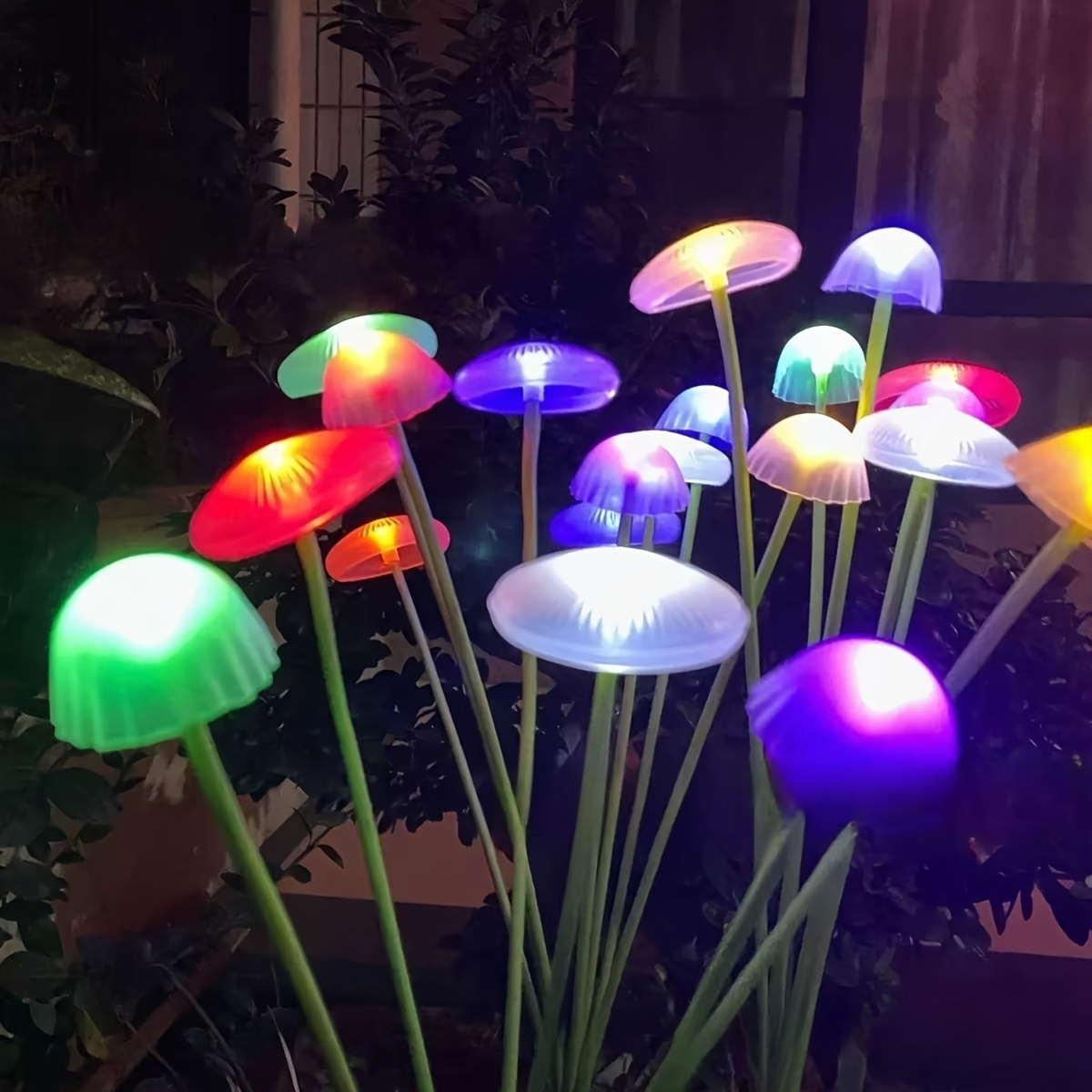 Solar Garden Path Lights IP65 Waterproof Outdoor Stake Lights 32/64 LED Warm White for Lawn Yard Walkway Wedding Christmas Halloween Decoration