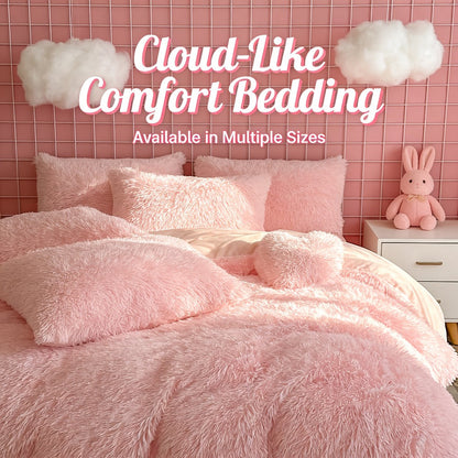 Velvet Duvet Cover Set Fluffy Plush Bedding Minimalist Solid Color, Carved Velvet Quilt Cover with Pillow Shams, Soft Cozy Bedroom Essentials Twin Full Queen King, Black Beige Grey Pink Purple Blue Red Yellow