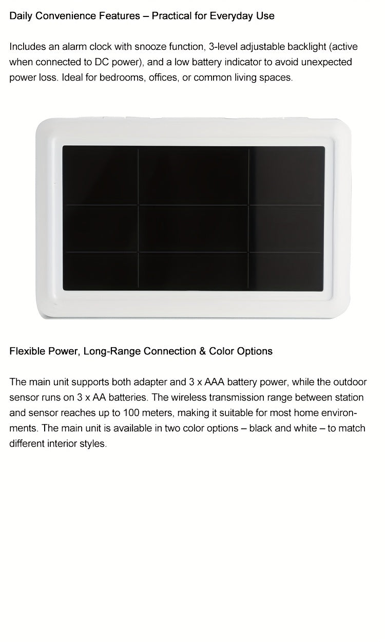 7-in-1 WiFi Weather Station with 7.5-Inch Color Display, Rain Collector, Wind Sensors and Tuya App