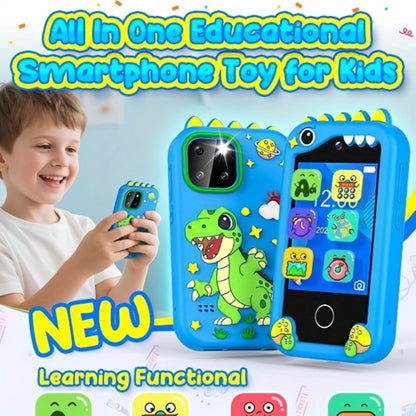 Kids Toy Mobile Phone with Dual Cameras, Touchscreen & MP3 Player – Educational Toy with Games, Alarm Clock & USB Charging, Birthday & Christmas Gift for Boys & Girls