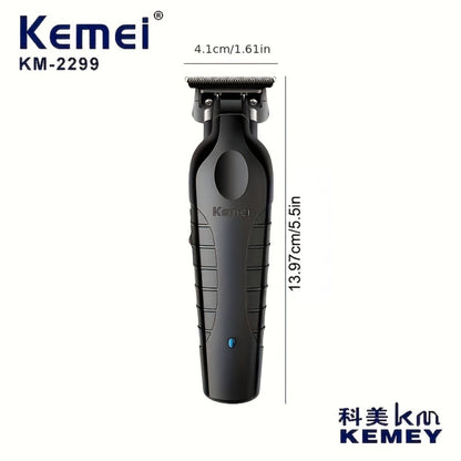 USB Rechargeable Hair Clipper KM-2299 Professional Electric Hair Trimmer Oil Head Fade Carving Clipper for Men Barber Salon