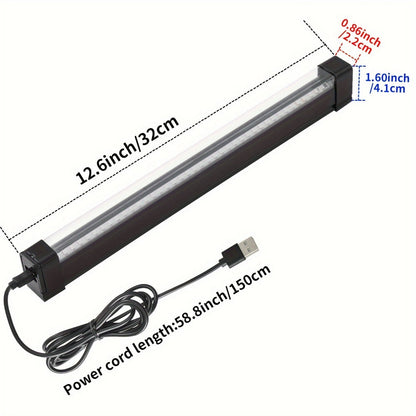 Compact USB UV Black-Light Bar Set with Pictured LED Rows, Inline Controls and 5-, 6-, 7- or 8-Pack Options