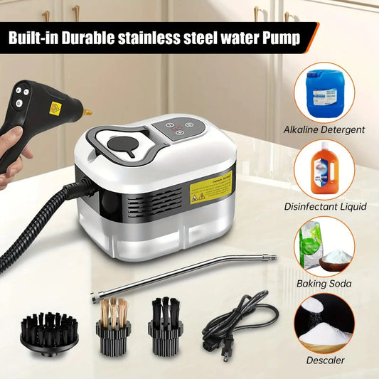 Portable Steam Cleaner High Pressure High Temperature with 3 Brush Heads Handheld Steam Cleaner for Bathroom Kitchen Furniture Car Home Cleaning Grout Tile Sofa Mattress Gift for Mom