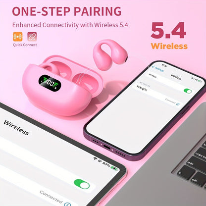 156-Language Real-Time Translation Earbuds Bluetooth 5.4 3-in-1 Mode Noise Cancelling Wireless Travel Earphones iOS Android Compatible Noir Rose Orange Cream