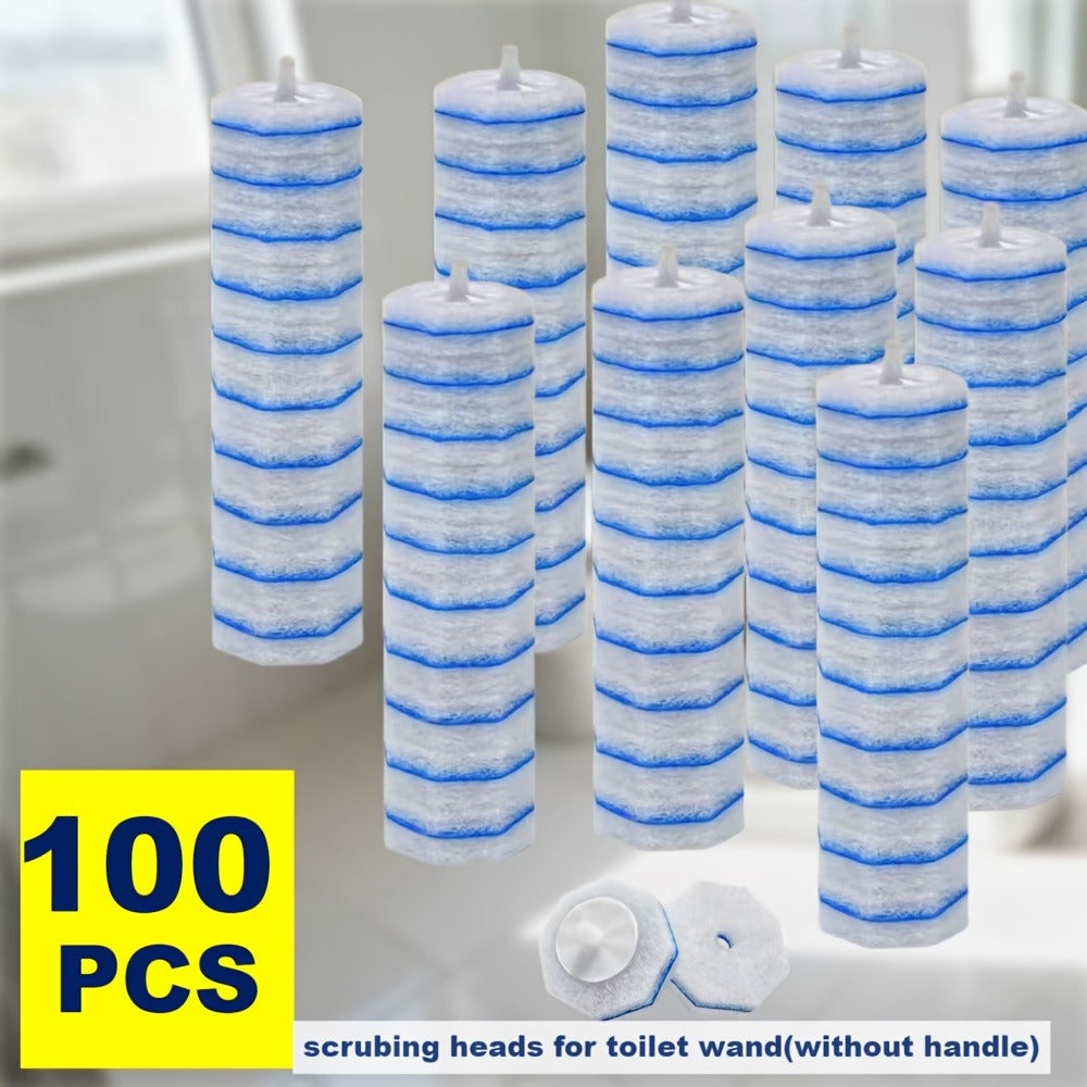 Disposable Toilet Brush Refill Heads in 18, 48 or 100 Count Packs for Compatible Toilet Cleaning Wands
