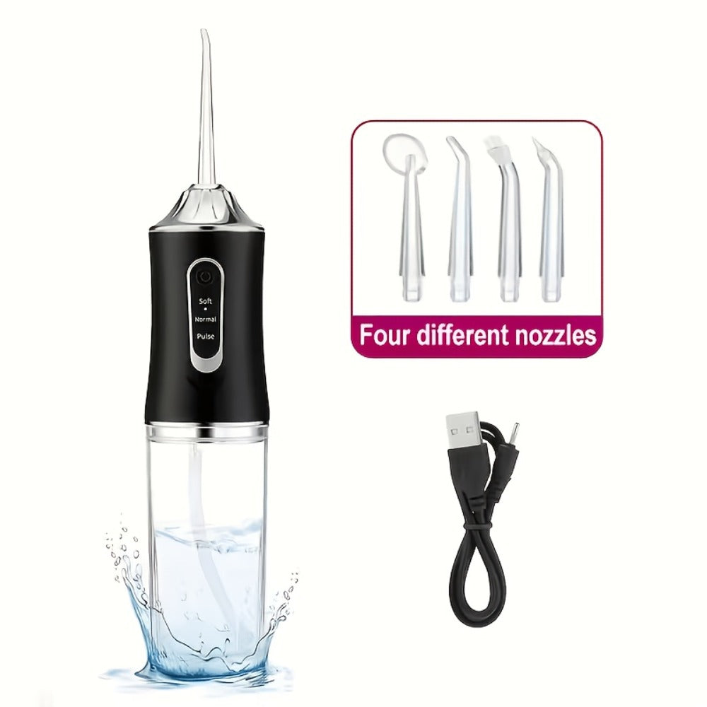 Portable Oral Irrigator with 360° Rotating Nozzle, Three Pressure Modes, USB Charging and Four Color Options