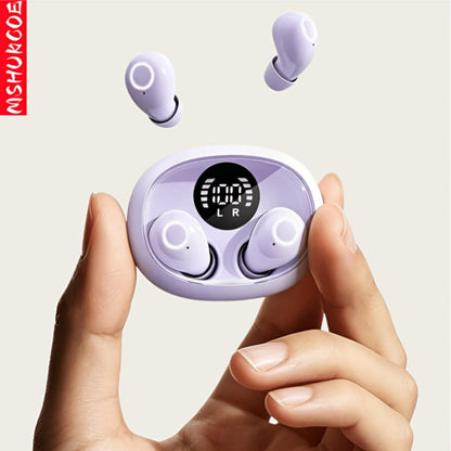 Invisible Sleep Earbuds Bluetooth 5.4 Mini Ultra Compact True Wireless – Noise Cancelling Hi-Fi All Day Wear Touch Control USB-C for Running Sleeping Compatible with All Phones