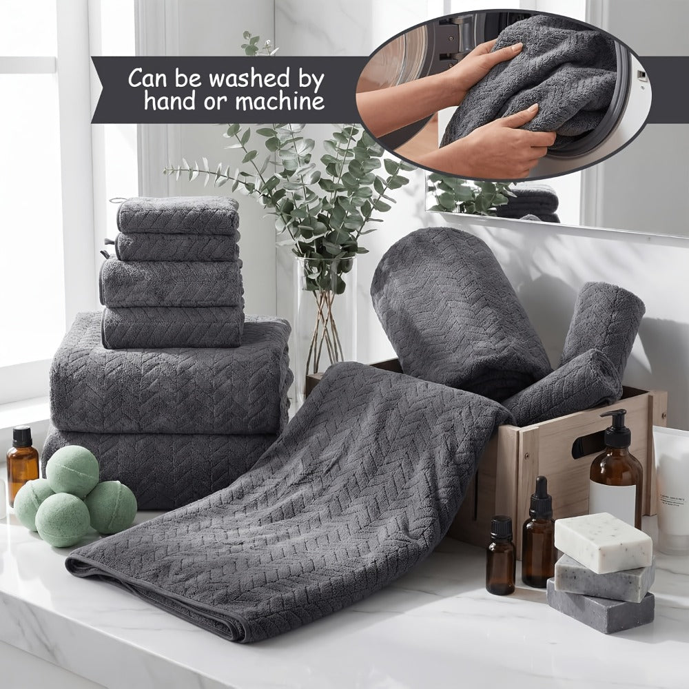 Bath Towels Set 18 or 20 Piece Coral Fleece Mix with Washcloths and Bath Ball in Multiple Colors
