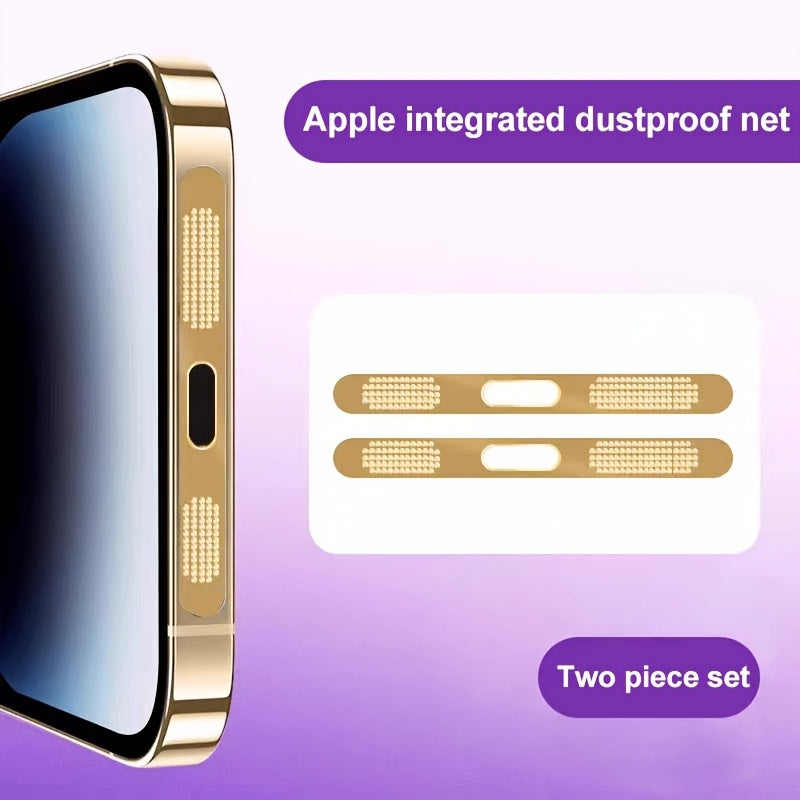 Two-Piece Metal Speaker and Earpiece Dust Mesh Cover Set for iPhone in Nine Pictured Color Options