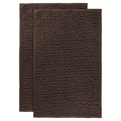 Chenille Bath Rug Extra Thick Soft Absorbent Non-Slip Bathroom Mat Machine Washable, Multiple Sizes & Colors