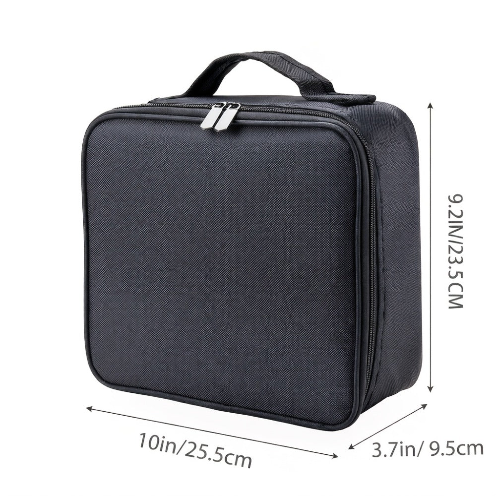 Makeup Bag – Large Makeup Bag for Women Travel Toiletry Case Durable Fabric Cosmetic Organizer Sturdy Handle Easy Clean Lining for…