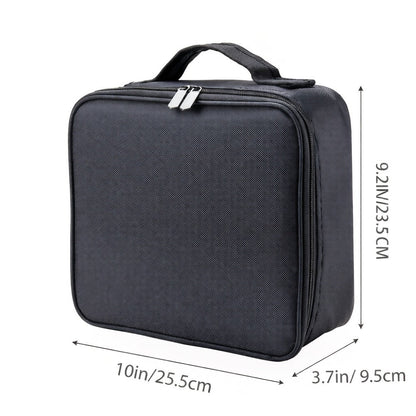 Makeup Bag – Large Makeup Bag for Women Travel Toiletry Case Durable Fabric Cosmetic Organizer Sturdy Handle Easy Clean Lining for…