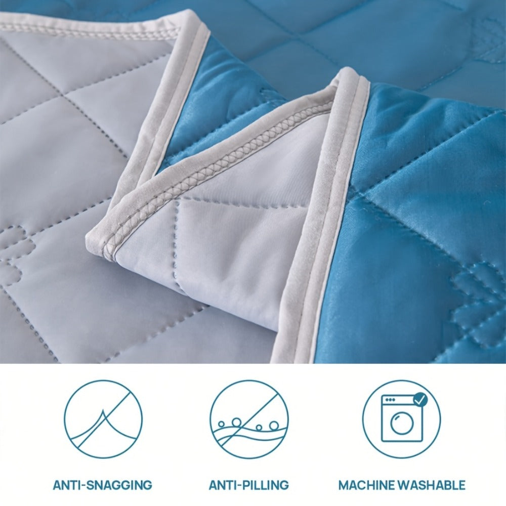 Solid-Color Double-Sided Summer Blanket in Six Colors with 28 Metric-Inch Size Combinations