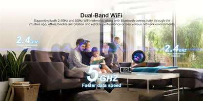 2K WiFi Clock Camera for Home, 5GHz & 2.4GHz Dual Band Wireless Indoor Security Camera, Nanny Cam Baby Monitor Dog Camera, Full Color Night Vision, Motion Detection, Two-Way Talk, Hidden Design