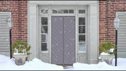 Quilted Magnetic Door Curtain in Grey or Brown with Six Exact Widths and 82.7-Inch Listed Length