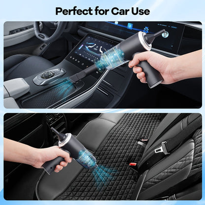 Cyclone Handheld Vacuum Cleaner Cordless Rechargeable with Strong Suction - Lightweight Portable for Home, Office, Car & Pet Hair, Allergy-Friendly Quick Cleanup Dust Buster, Easy to Use & Carry