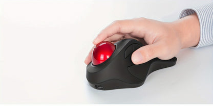 Wireless Ergonomic Trackball Mouse, Rechargeable Bluetooth & 2.4G, 44mm Index Finger Rollerball, 5 DPI Levels, 60-Day Battery, Compatible with PC, Laptop, Mac – Green/Black