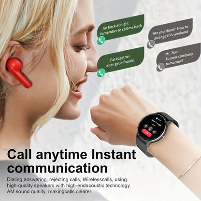 Smart Watch Round Display with Built-In Speaker, Wireless Calling, IP67 Rating and Four Color Options