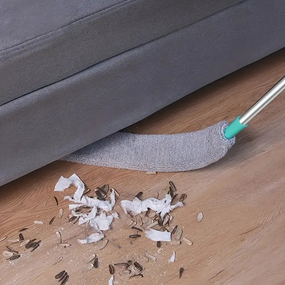 Six-Piece Dust Removal Brush Set with Five Interchangeable Heads and Extendable Gap Duster for Furniture and Floors