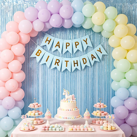 Party Decorations Five-Pack Metallic Tinsel Curtain Backdrop in Seven Color Options for Photo Areas