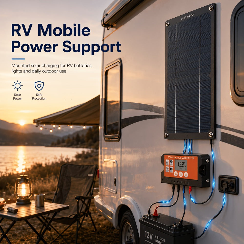 Solar Panel Kit with 100A Controller, Foldable Portable Solar Charging Kit with USB Direct Charging for Camping RV Boat Car Travel Emergency Power Supply, Off-Grid Solar Charger Set